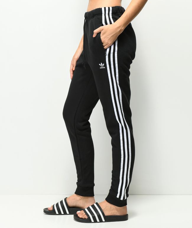 adidas black and white striped pants